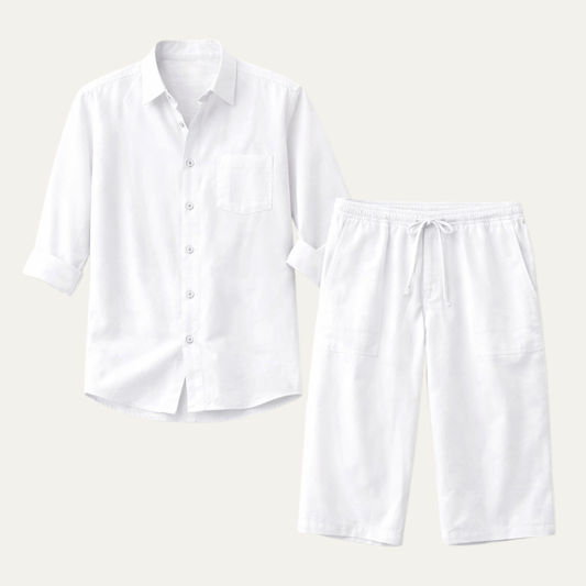 Mens Lightweight Summer Shirt Pants Set - VibreMode