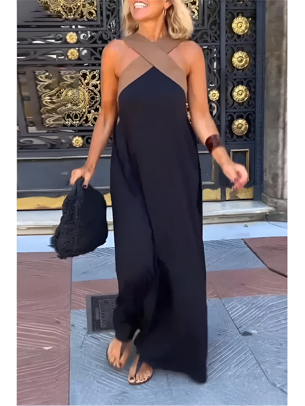 Elegant V Neck Long Evening Dress - VibreMode