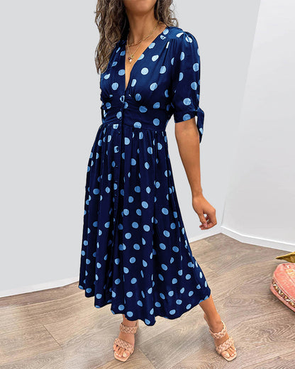 Stylish Dot Pattern Women's Dress