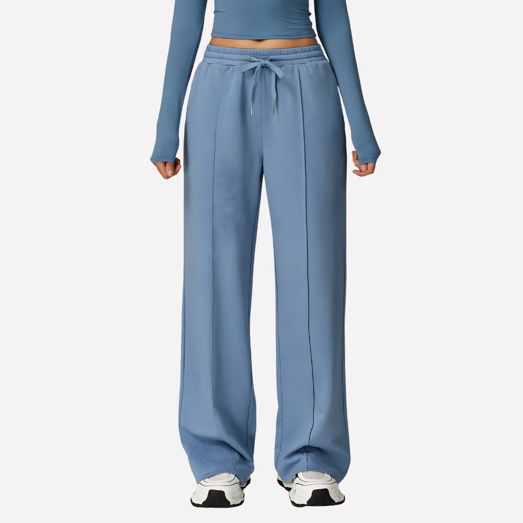 Women's Wide Leg Sweatpants Cotton Comfortable Black