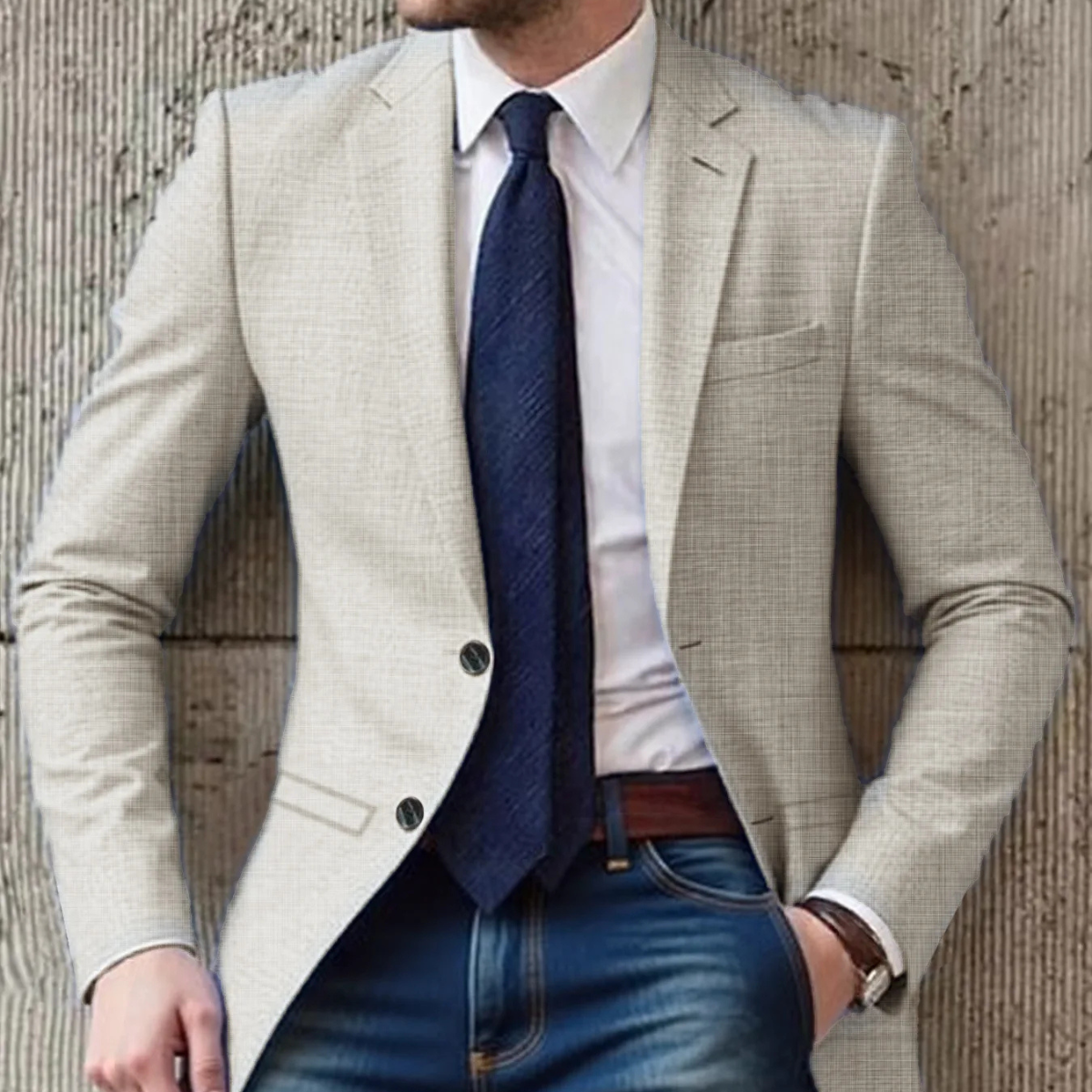 Men's Slim Fit Cotton Blazer