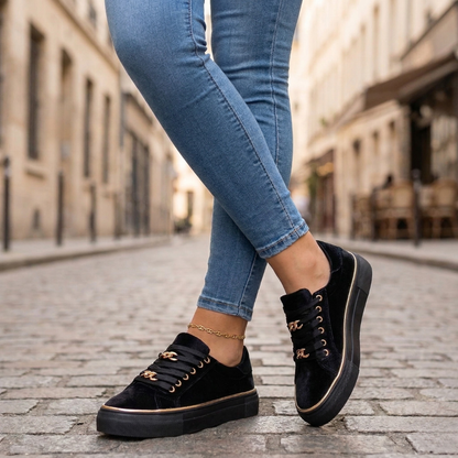 Women’s Platform Sneakers Lace Up Casual Fashion Shoes