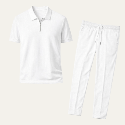 Men's Casual Lounge Short Sleeve And Pants Set - VibreMode