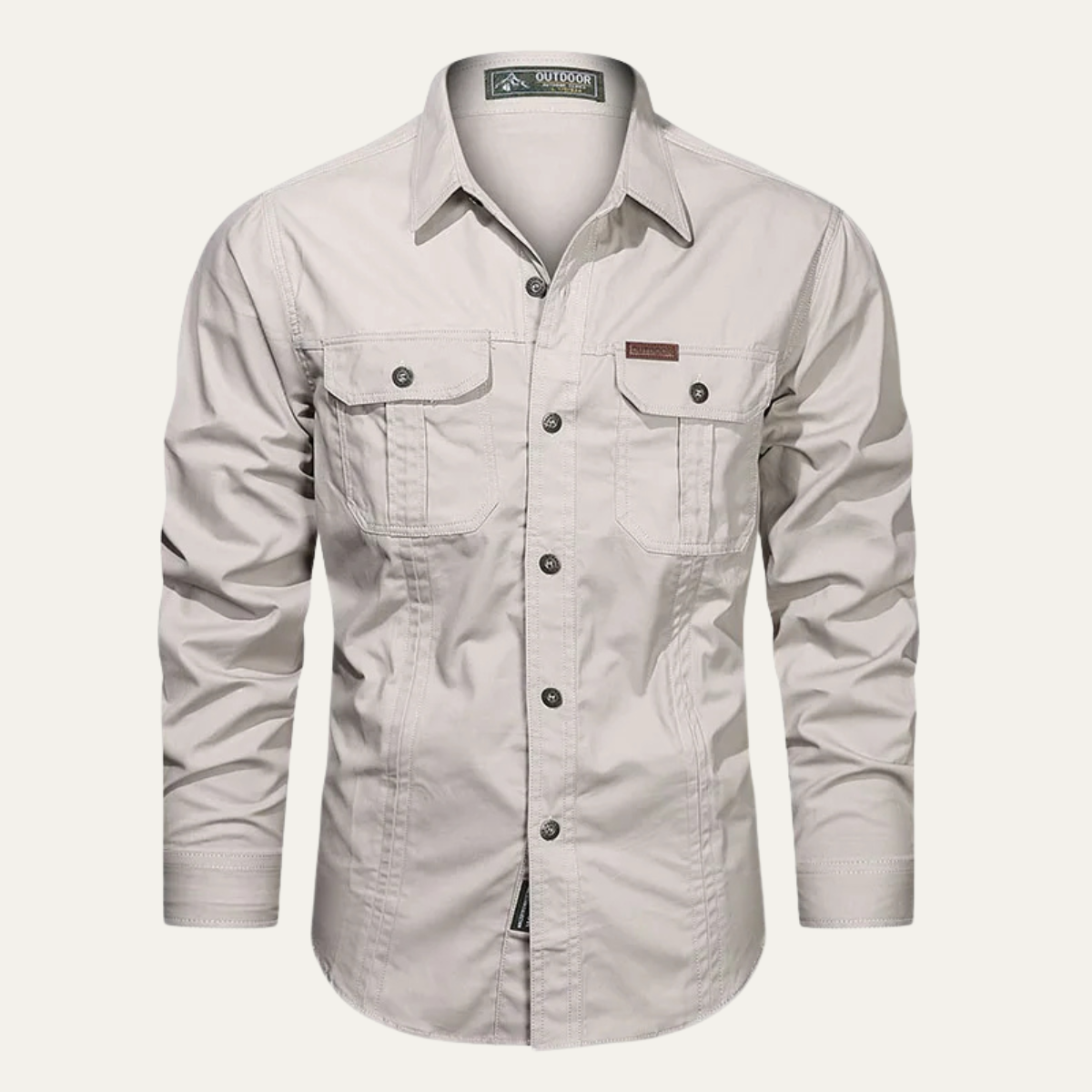 Men's Cotton Cargo Shirt Casual Button Up - VibreMode