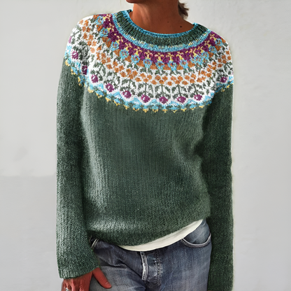 Women's Sweater Garden Pattern - VibreMode