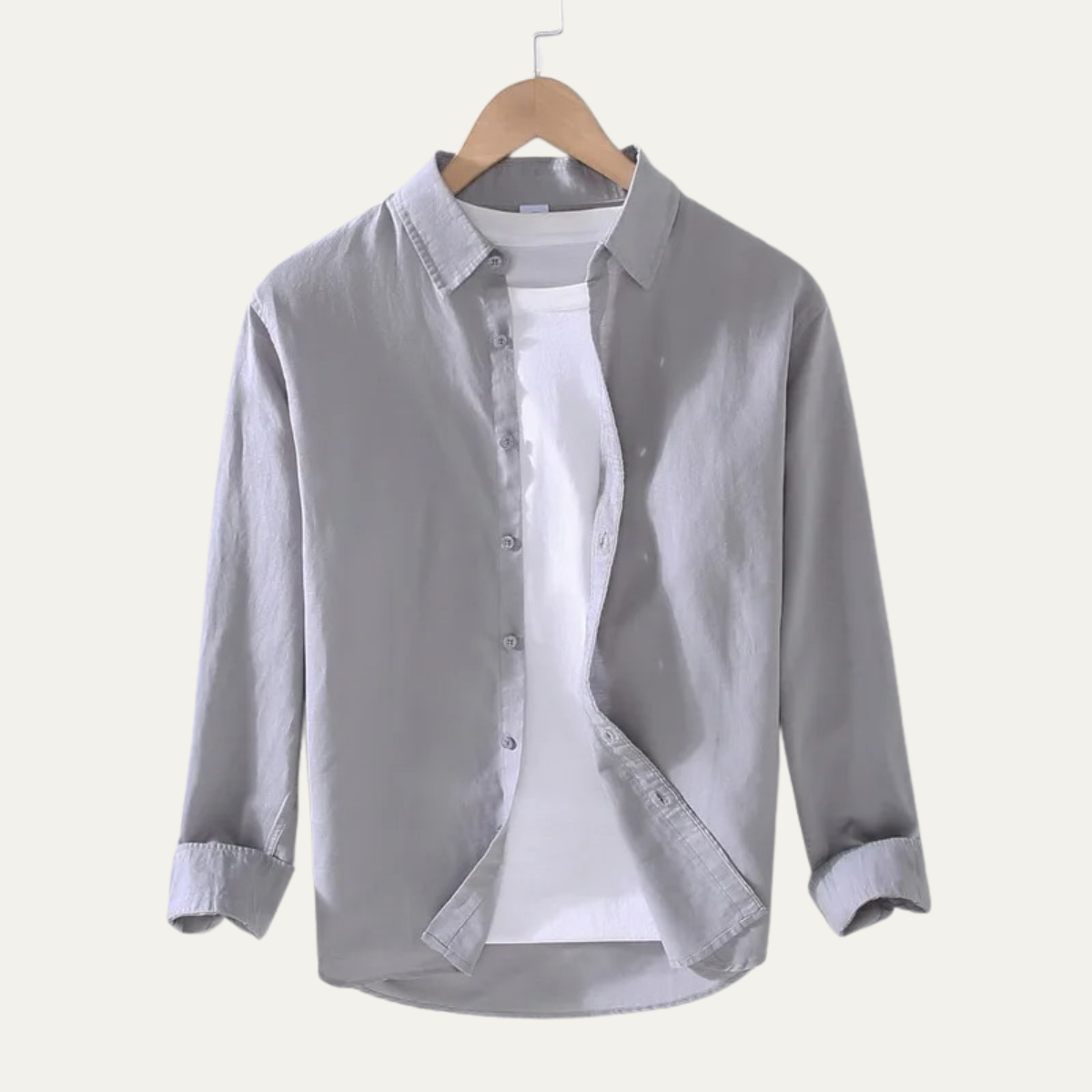 Men's Linen Cotton Casual Shirt - VibreMode