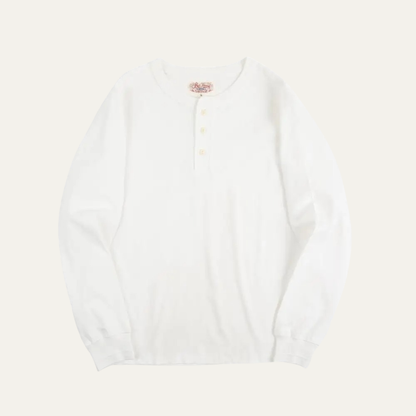 Men's Classic Cotton Henley Shirt - VibreMode
