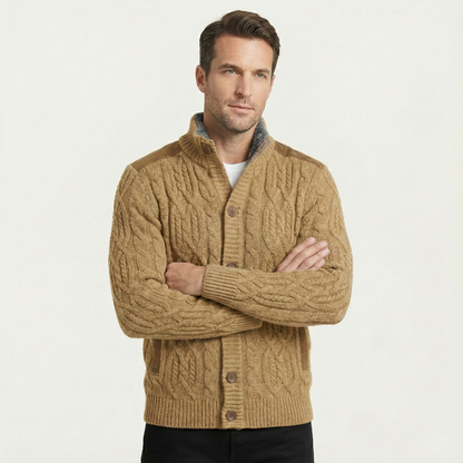 Maplewood Men's Wool Cardigan Fleece Lined Winter