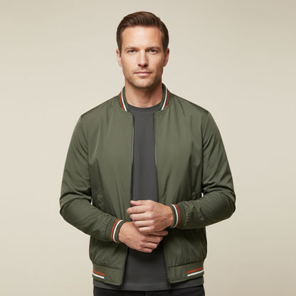 Balmoral Men's Bomber Jacket Slim Fit Zip Up