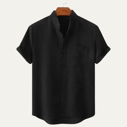 Men's Cotton Linen Beach Shirt Oversized - VibreMode