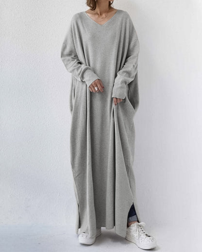 Women's Long Sleeve Maxi Dress Elegant Winter - VibreMode