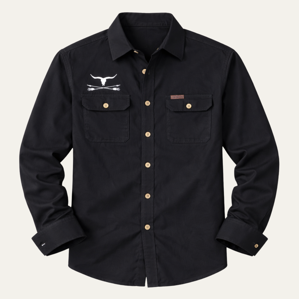 Men's Western Cowboy Print Casual Shirt - VibreMode