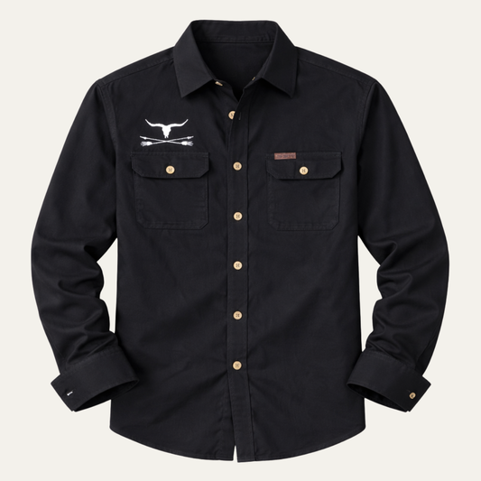 Men's Western Cowboy Print Casual Shirt - VibreMode