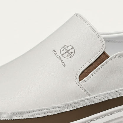 Men's Slip On Shoes Casual Leather Brown