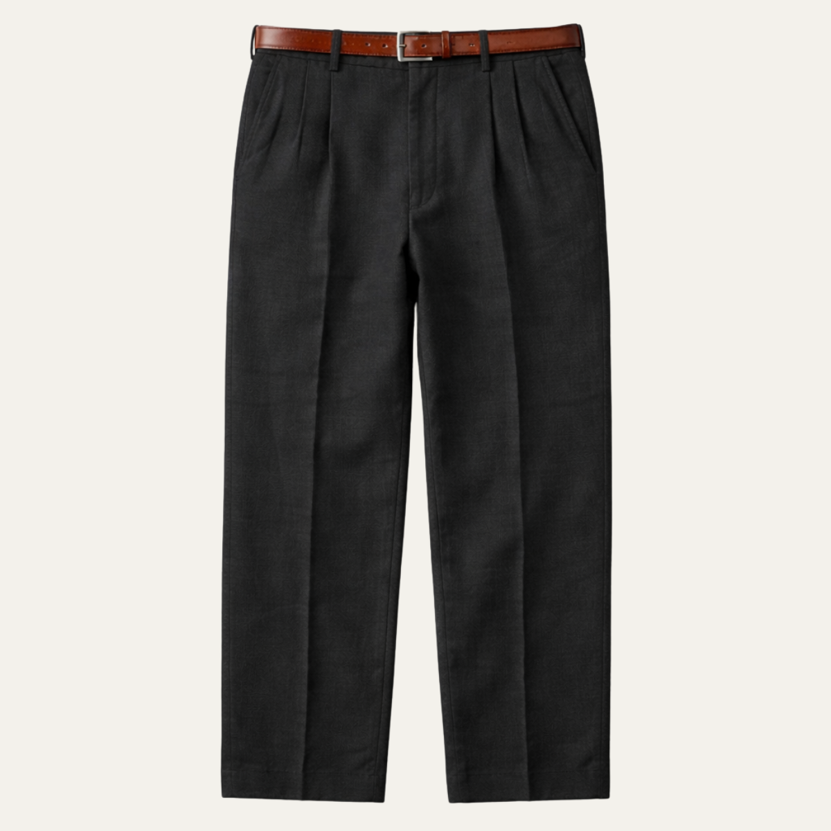 Men's Vintage Pleated Straight Pants - VibreMode