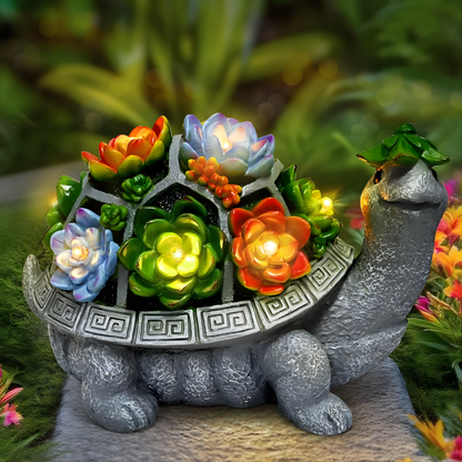 Solar Powered Garden Turtle Statue Light - VibreMode