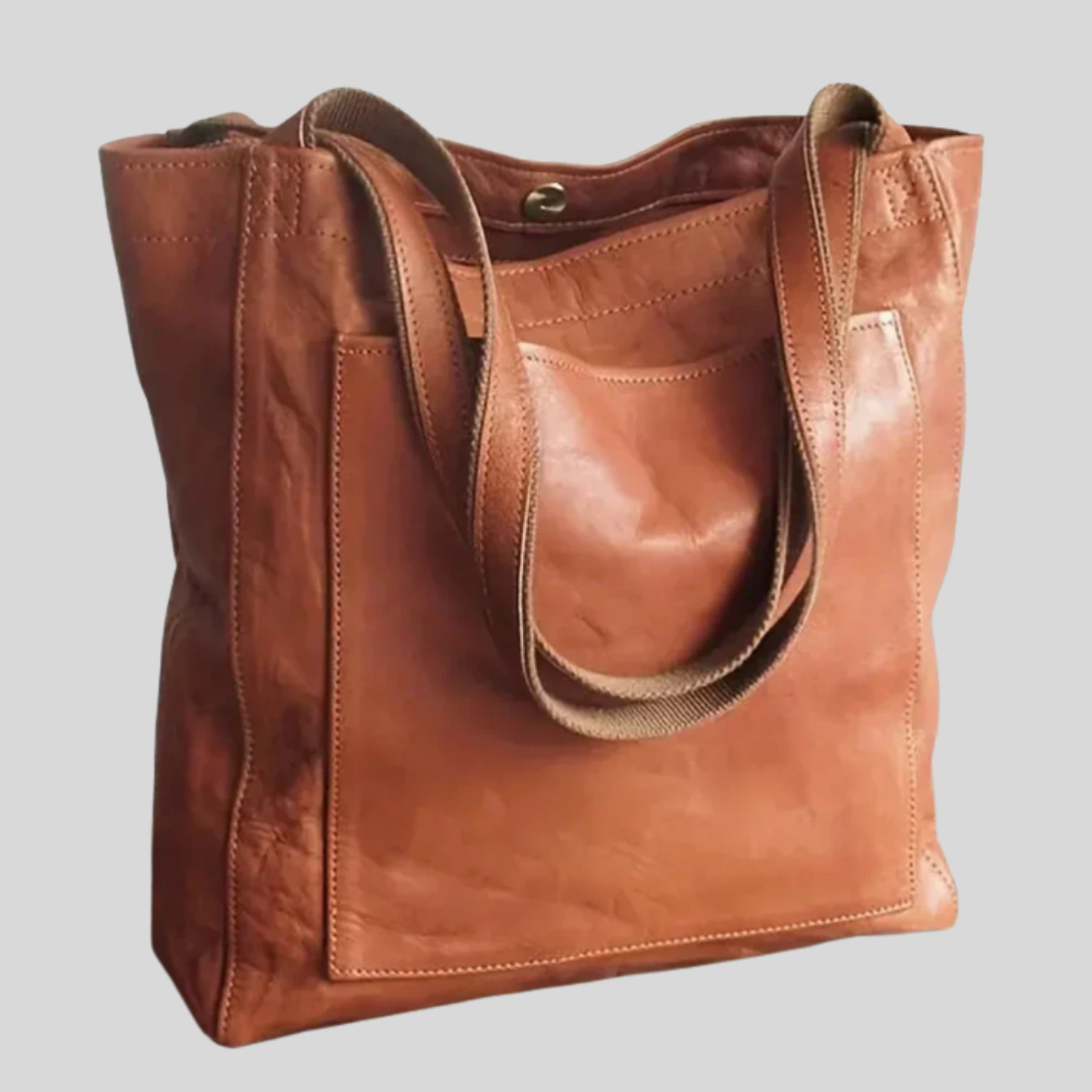 Women's Leather Shoulder Bag Modern Design - VibreMode