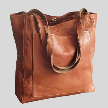 Women's Leather Shoulder Bag Modern Design - VibreMode