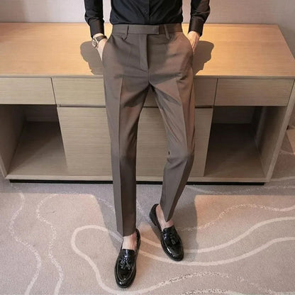 Men's Elegant Business Pants Silicone Coated Black