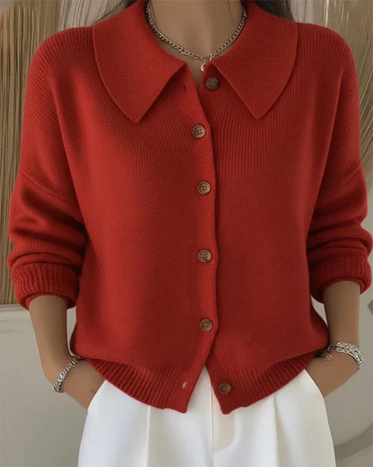 Soft Open Front Button Cardigan Sweater