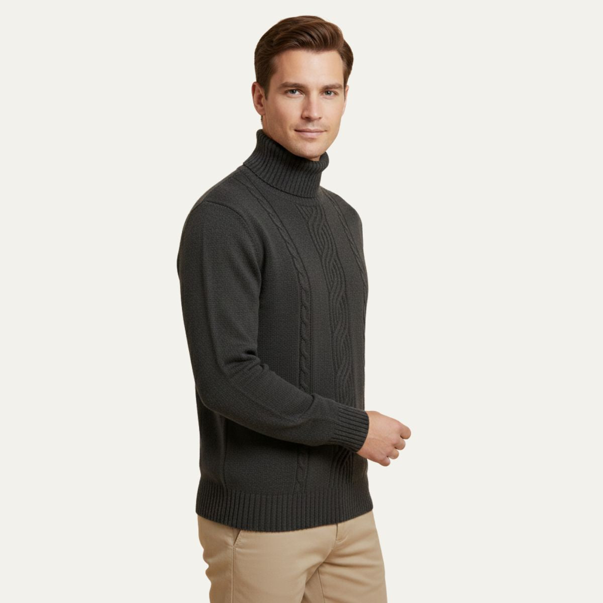 Men's Merino Wool Turtleneck Sweater