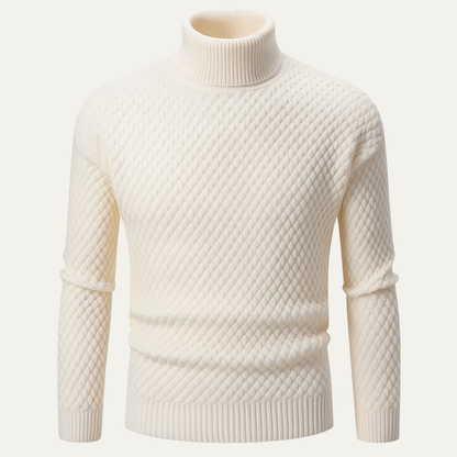 Men's Winter Knit Turtleneck Sweater - VibreMode