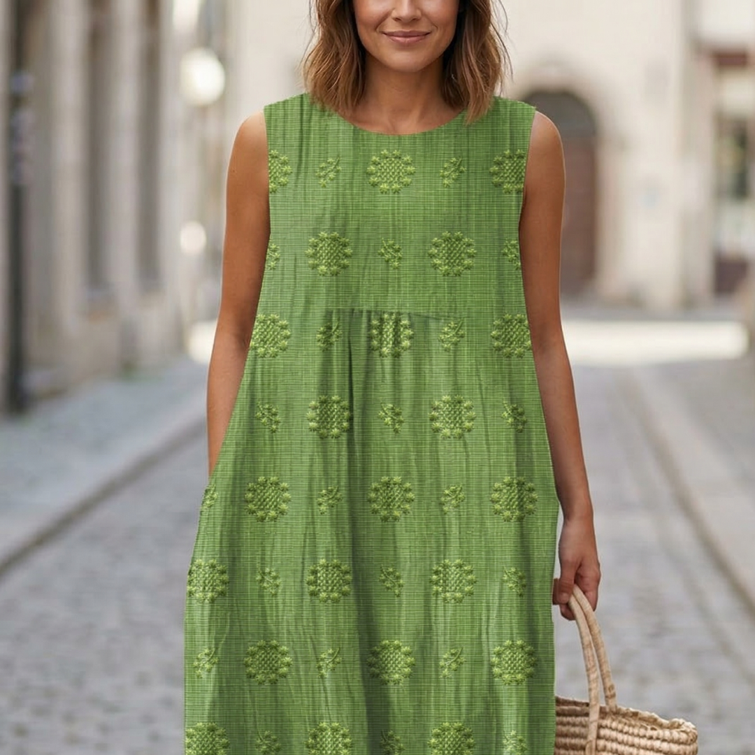Women’s Sleeveless Midi Dress Relaxed Summer Casual Dress