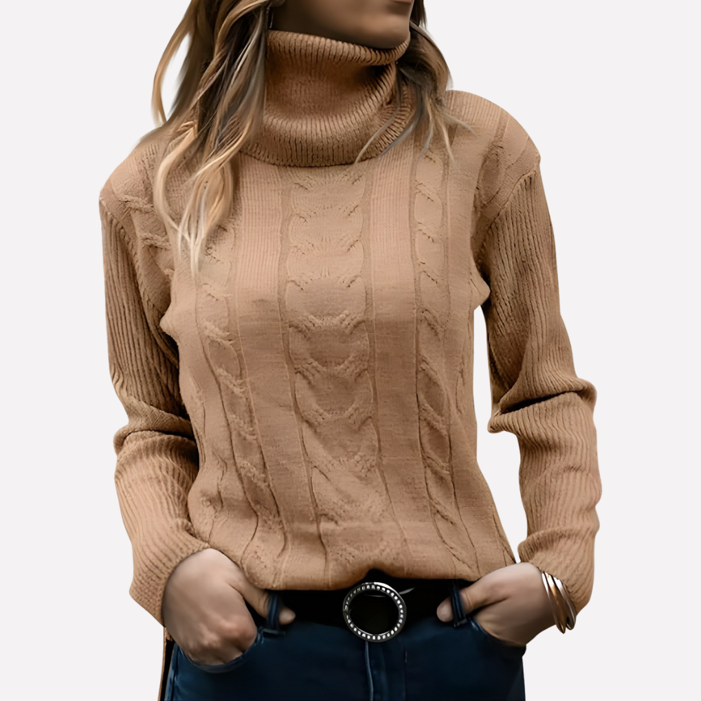 Women's Turtleneck Sweater Relaxed Fit