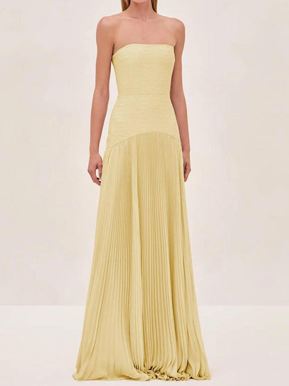 Red Off Shoulder Flowy Long Dress