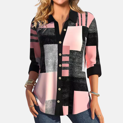 Women's Check Blouse Casual - VibreMode