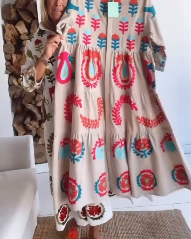 Colorful Patterned Summer Dress