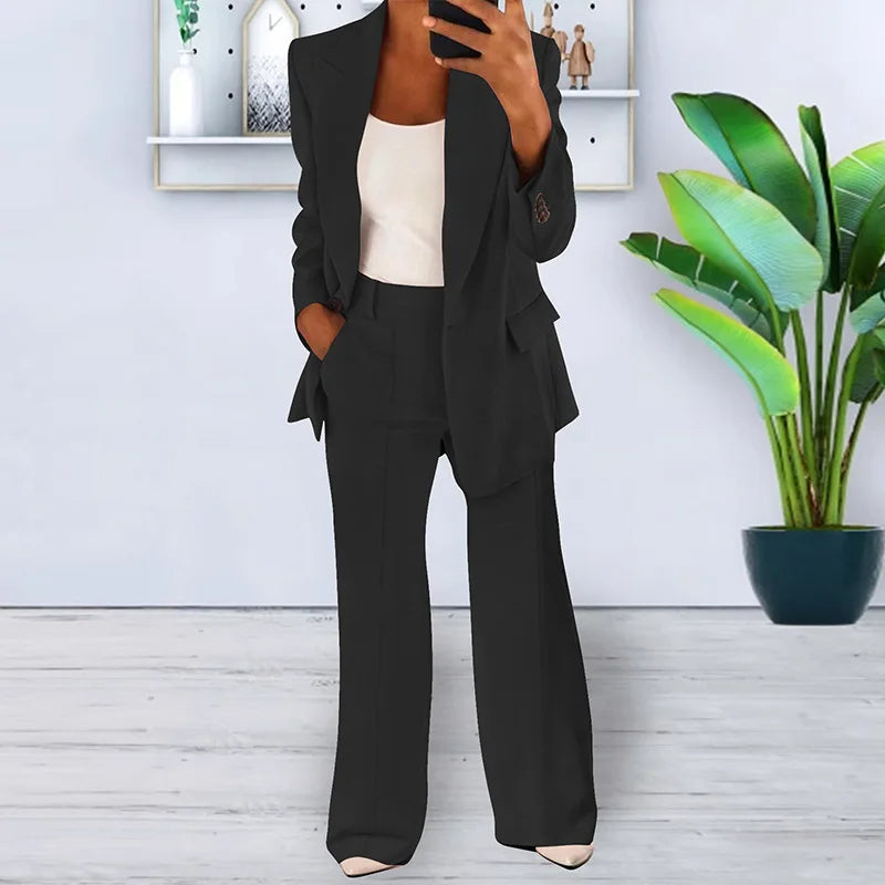 Women's Wide Leg Pantsuit - VibreMode