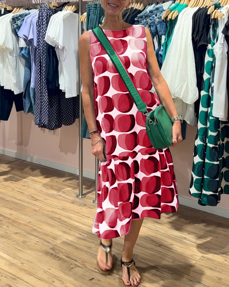 Summer Print Off Shoulder Dress