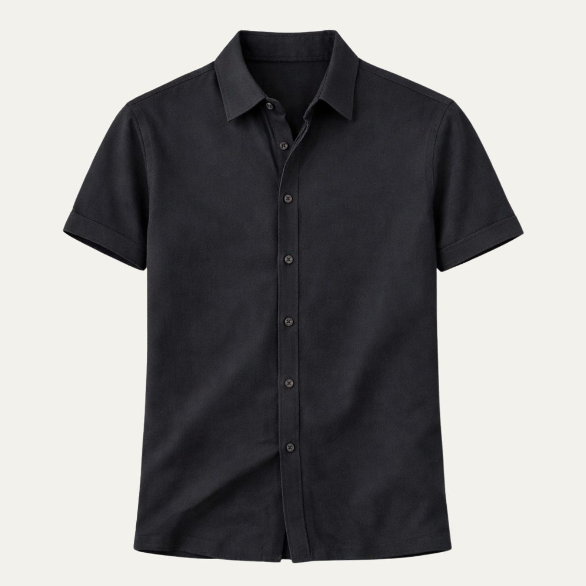 Men's Casual Button-Up Shirt Solid Color - VibreMode