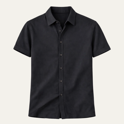 Men's Casual Button-Up Shirt Solid Color - VibreMode