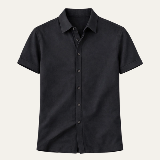 Men's Casual Button-Up Shirt Solid Color - VibreMode