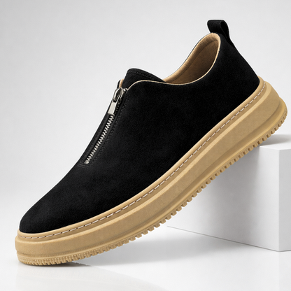 Hudson Men's Suede Zip Sneakers - VibreMode