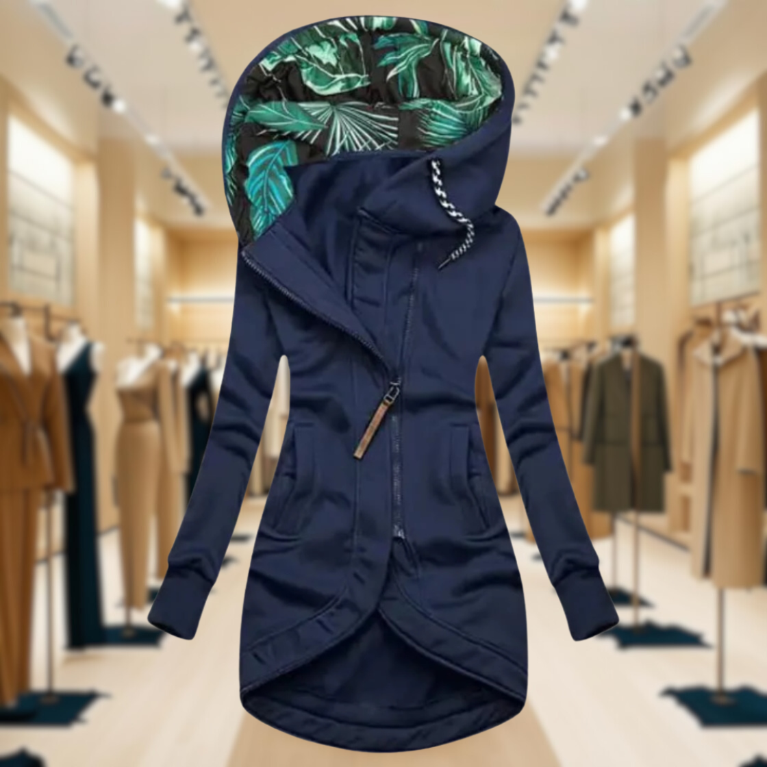 Women's Waterproof Rain Jacket Lightweight Hooded Black - VibreMode