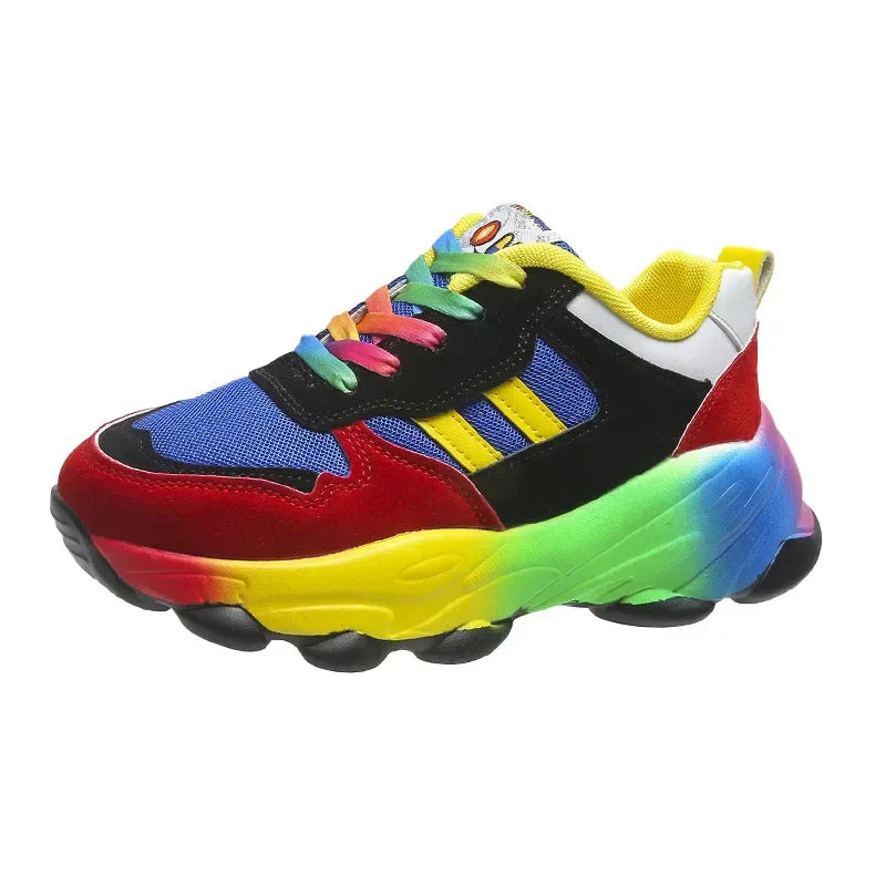 Multicolor Platform Sneakers