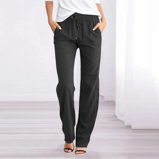 Women's Cotton Linen Trousers - VibreMode