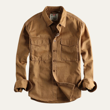 Men's Safari Shirt Button Up Casual Cotton - VibreMode