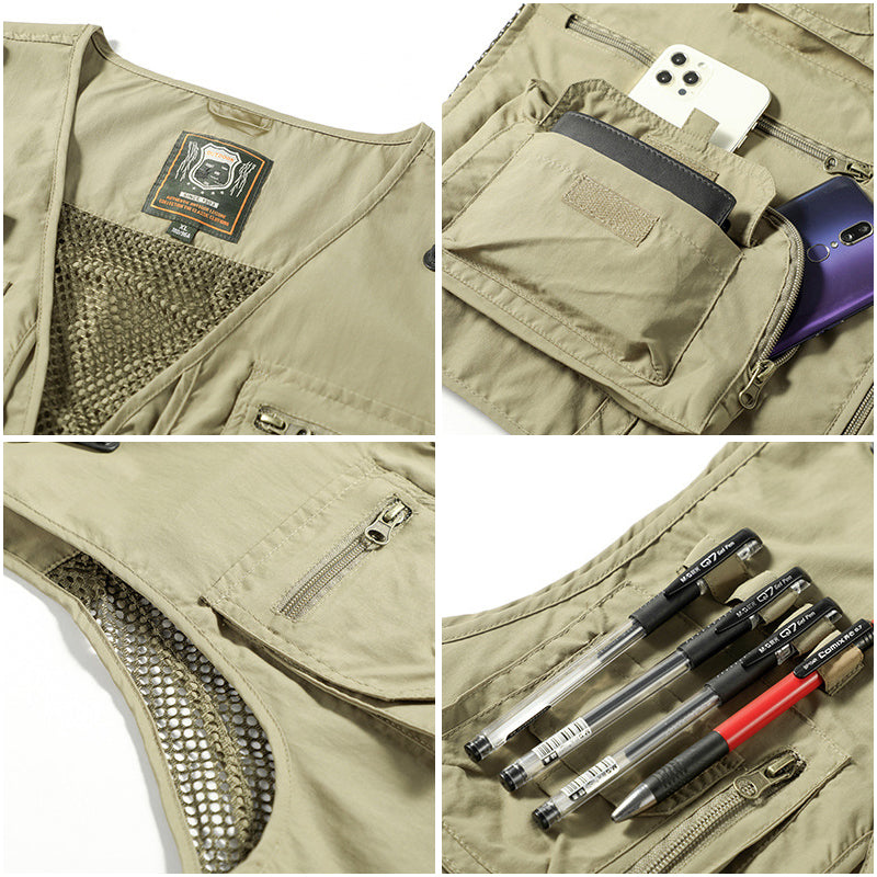 Men's Summer Vest Multi Pocket Design