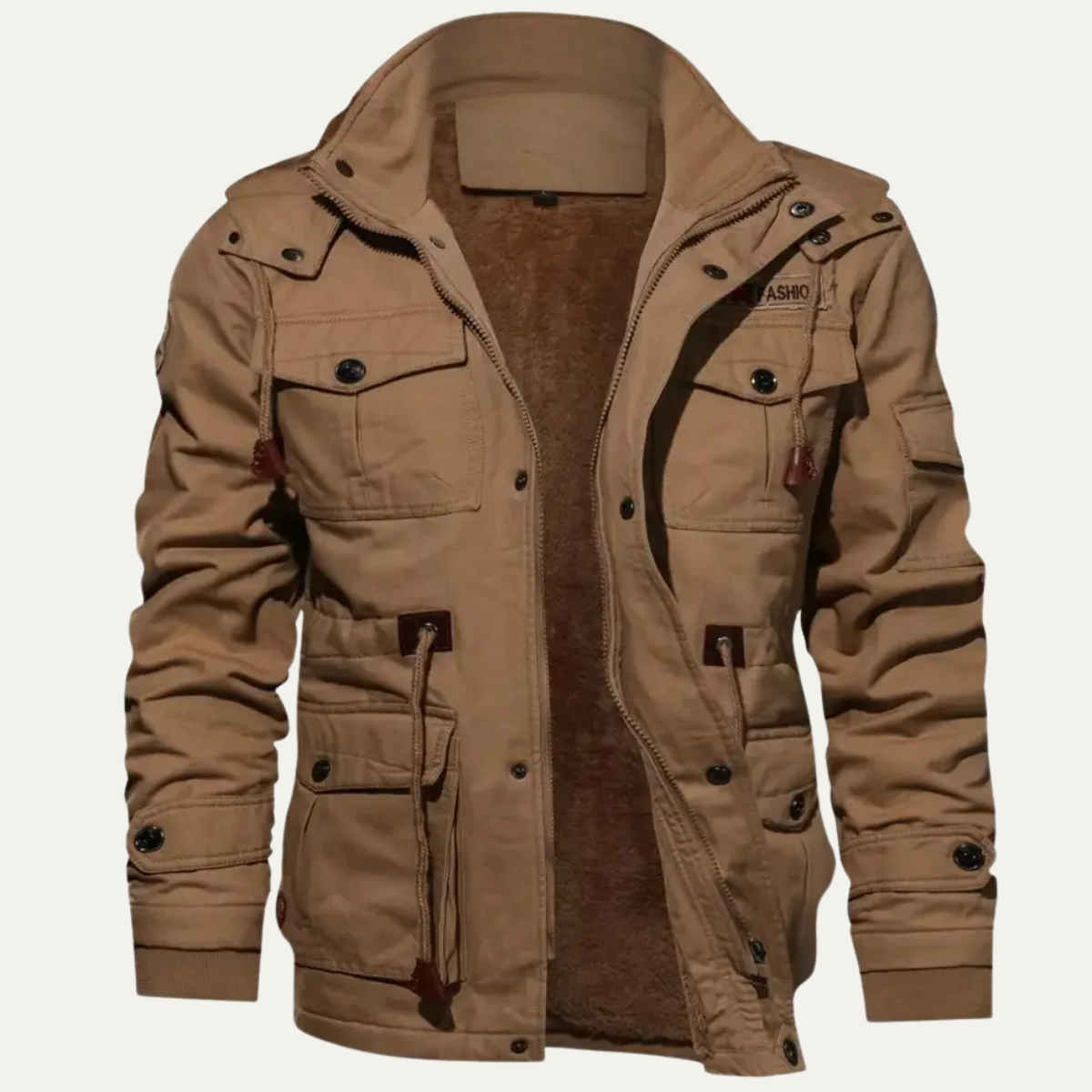 Men's Thick Warm Hooded Utility Jacket - VibreMode