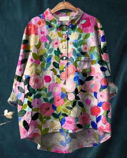 Lovely Flower Women's Blouse - VibreMode