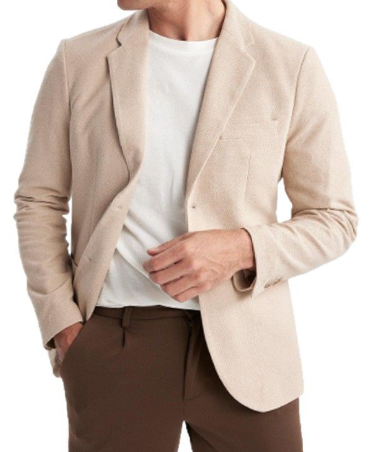 Linen Summer Blazer Breathable Beige - VibreMode