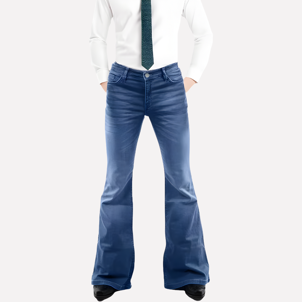 Men's Flared Vintage Jeans - VibreMode