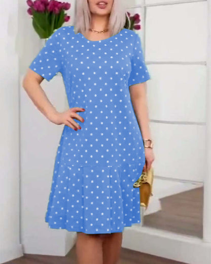 Fun Dot Pattern Summer Dress