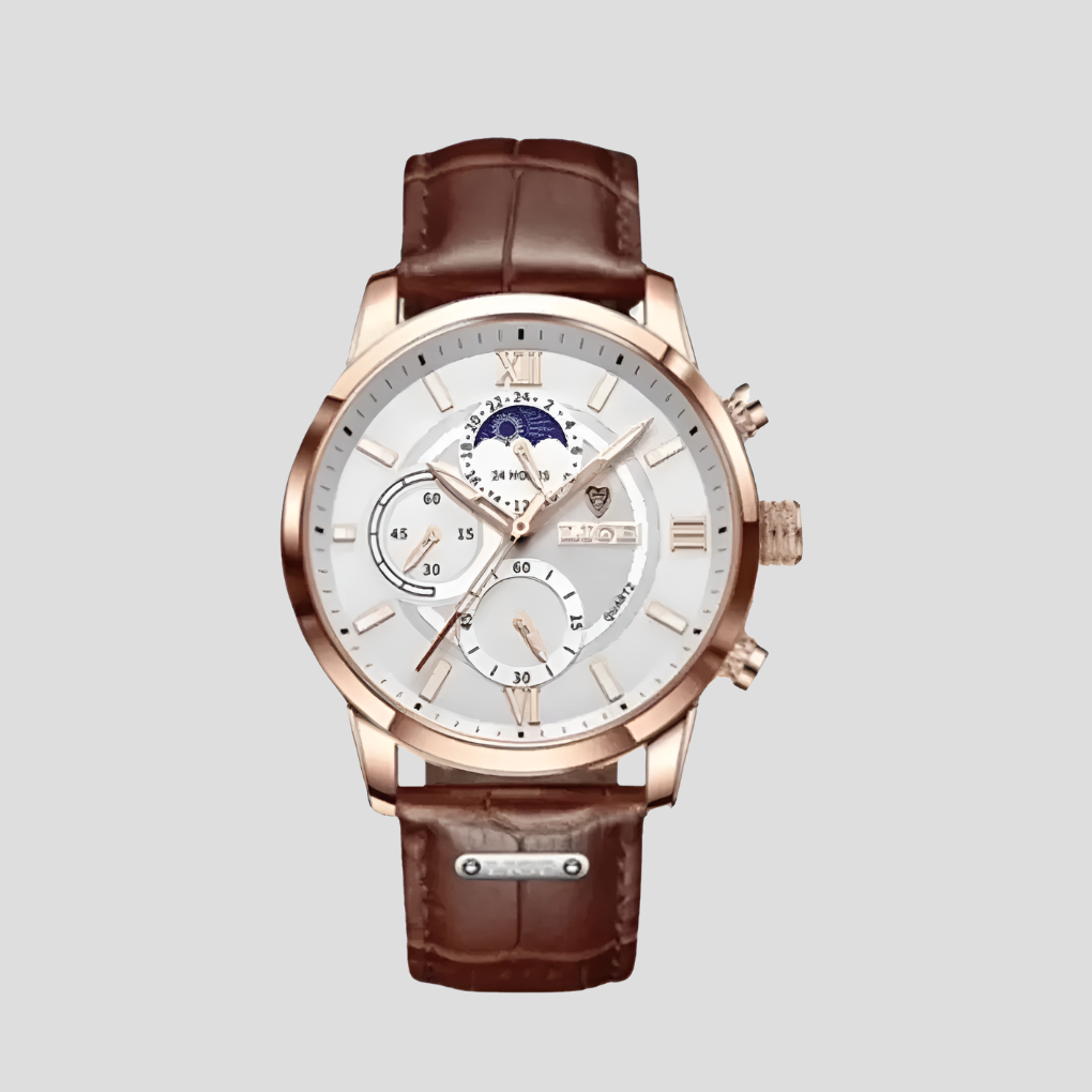 Men's Classic Watch 42mm Leather Strap