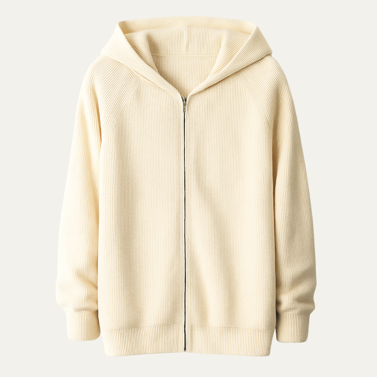 Men's Merino Wool Zipped Sweater Soft - VibreMode