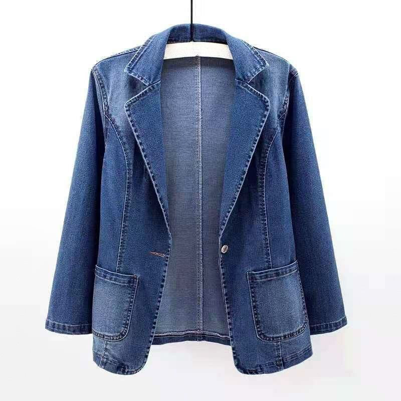 Eco Friendly Dark Blue Denim Jacket - VibreMode